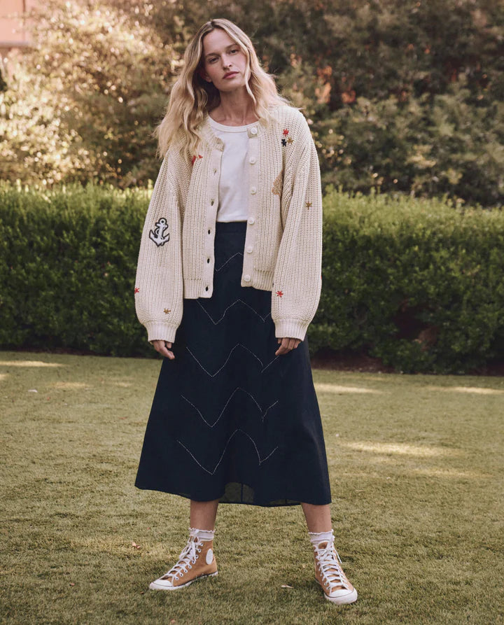 Collegiate Cardigan- Natural