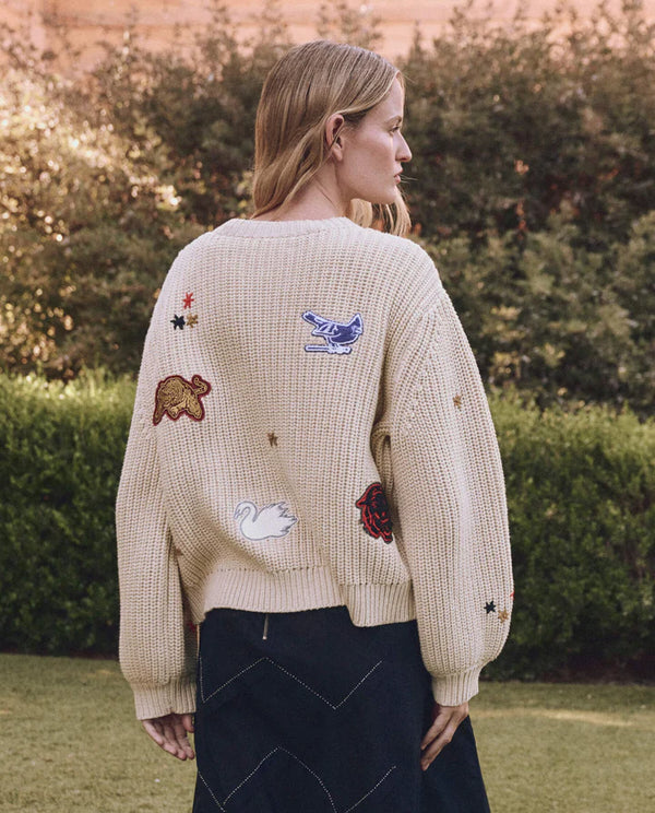 Collegiate Cardigan- Natural