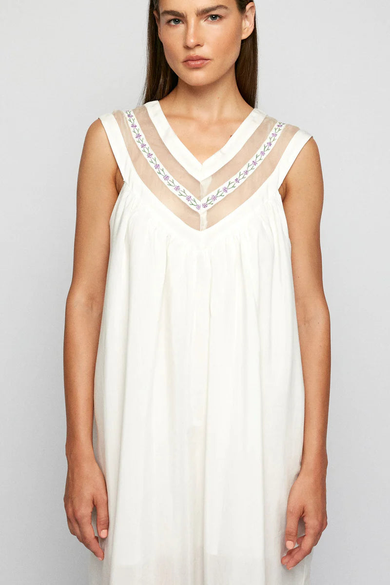 V-Slip Maxi- Antique White