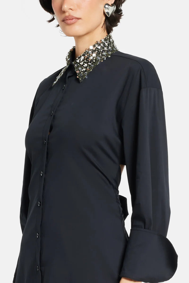 Loch Embellished Dress - Black