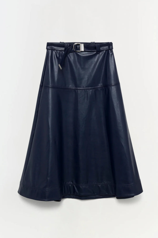 Matson Belted Skirt - Midnight