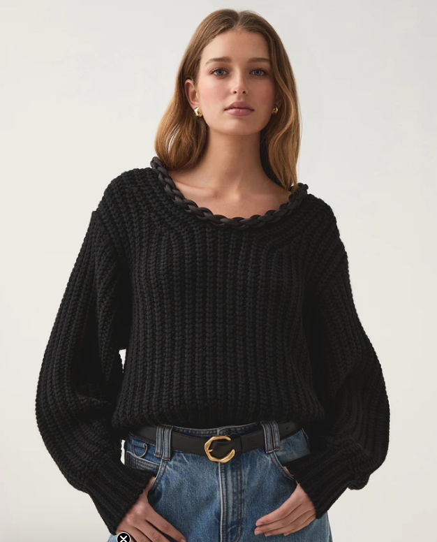 Entwined Oversized Knit- Black