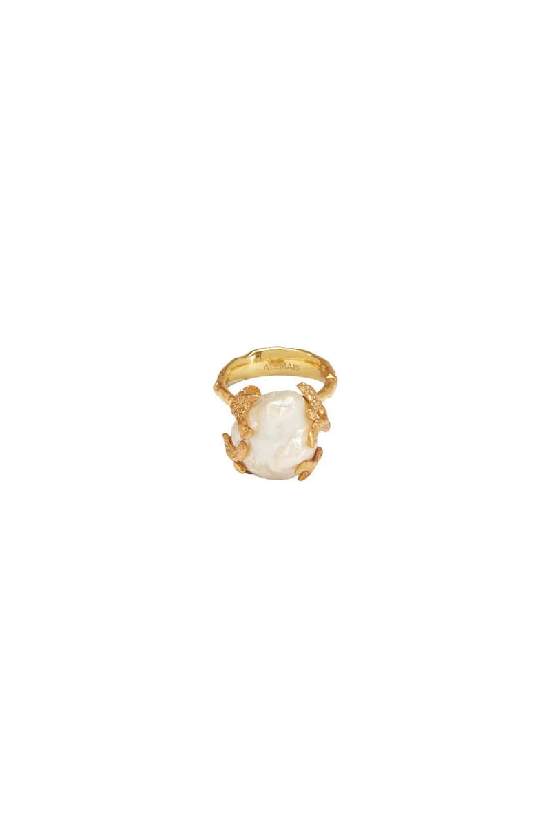 Coral Pearl Ring