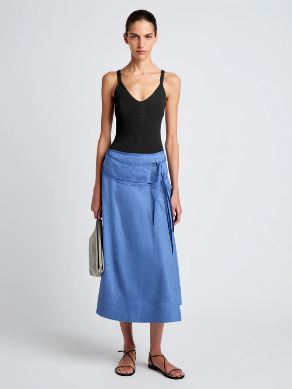 Jovie Wrap Skirt - Denim