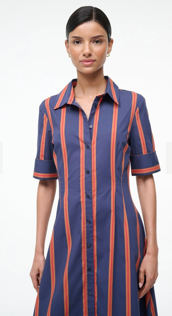 Joans Dress - Railroad Stripe