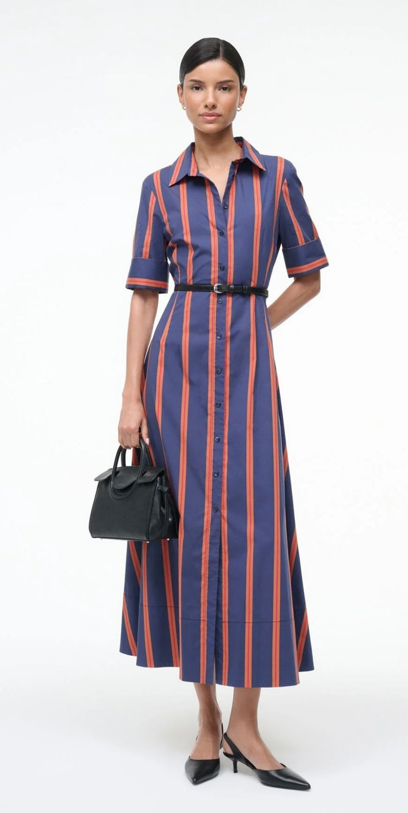 Joans Dress - Railroad Stripe