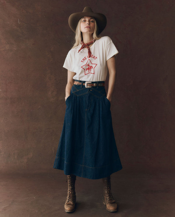 The Field Skirt - Midnight Rinse