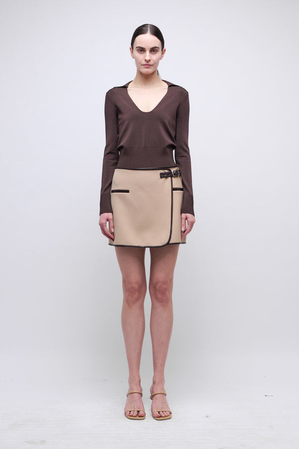 Sheridan Mini Skirt - Light Camel
