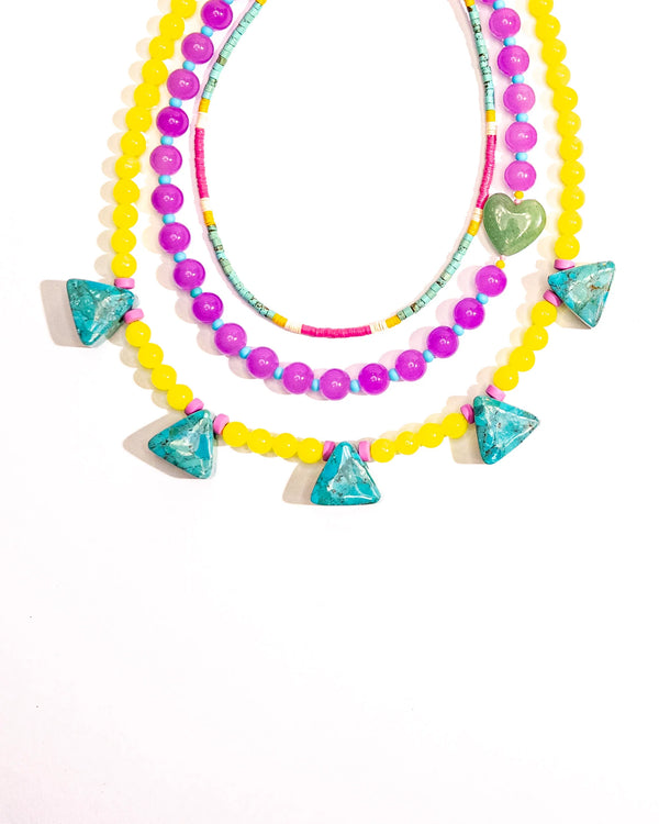 Purple Jade Heart Necklace