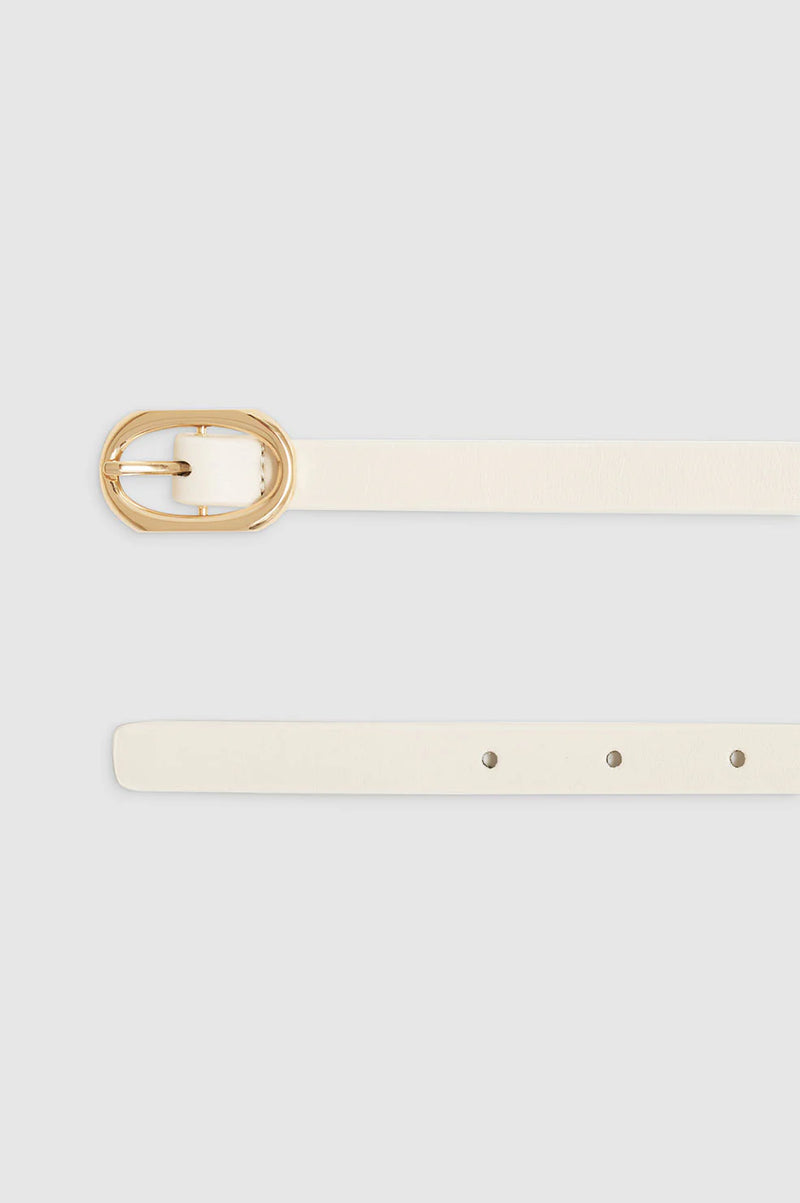 Mini Signature Link Belt - Ivory