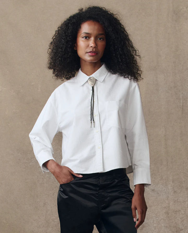 The Cropped Oxford Shirt - White