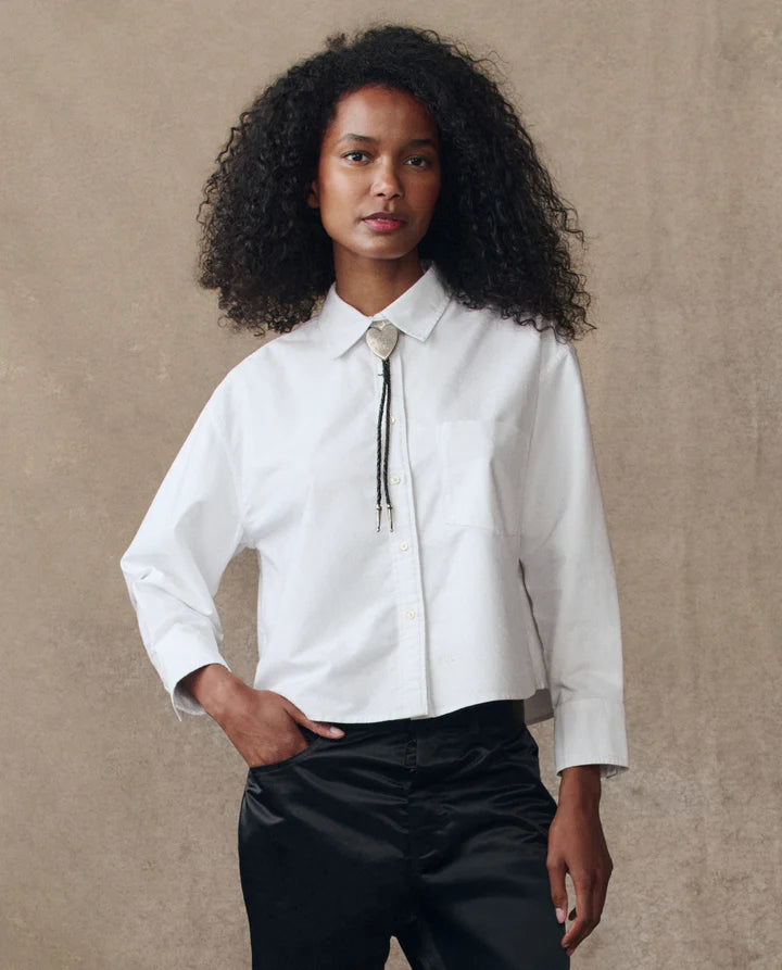 The Cropped Oxford Shirt - White