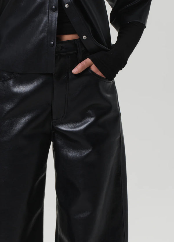 Ayla Baggy Recycled Leather - Black
