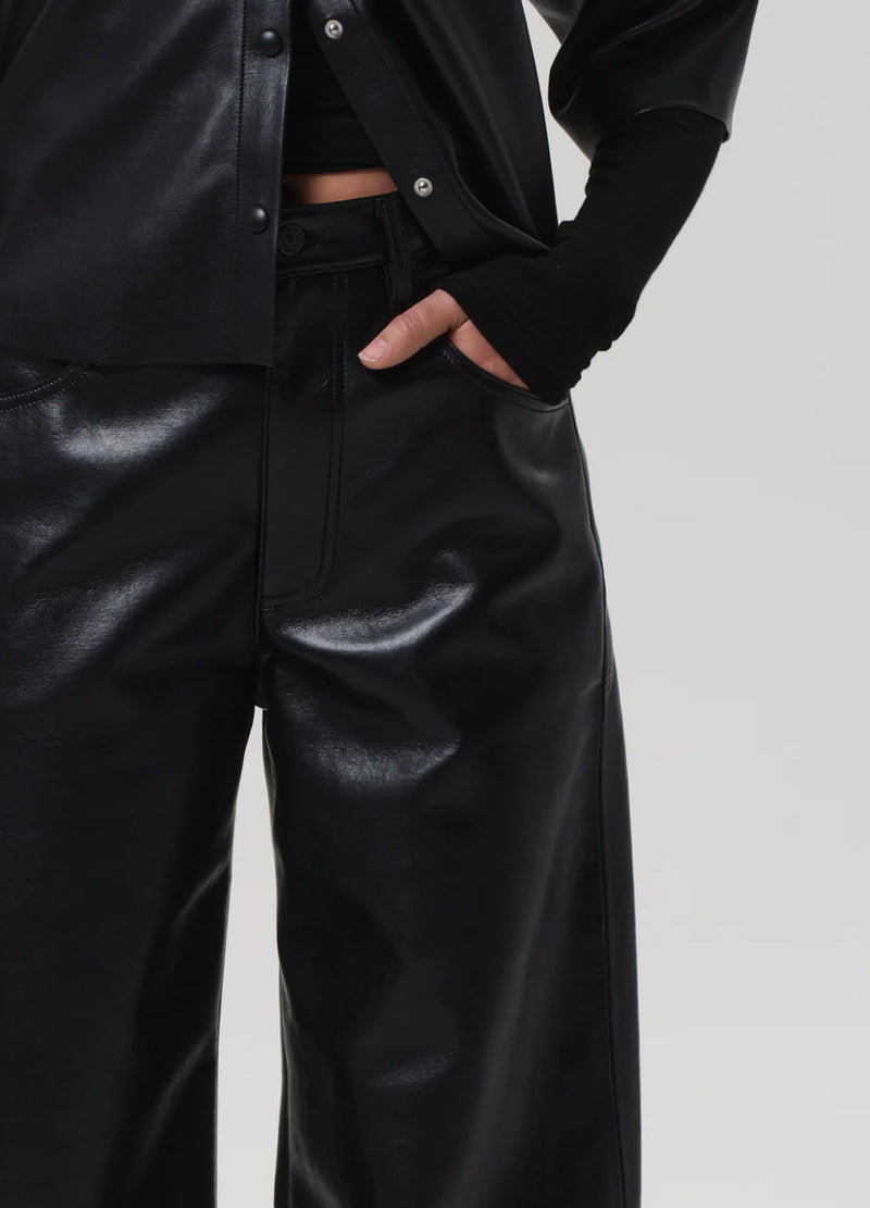 Ayla Baggy Recycled Leather - Black
