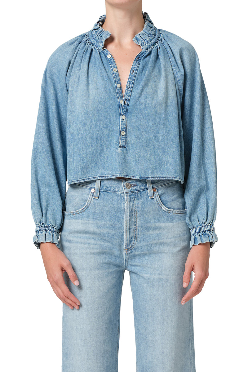Iris Ruffle Top-Rowan