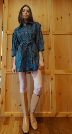 Denim Dress Metal Studs