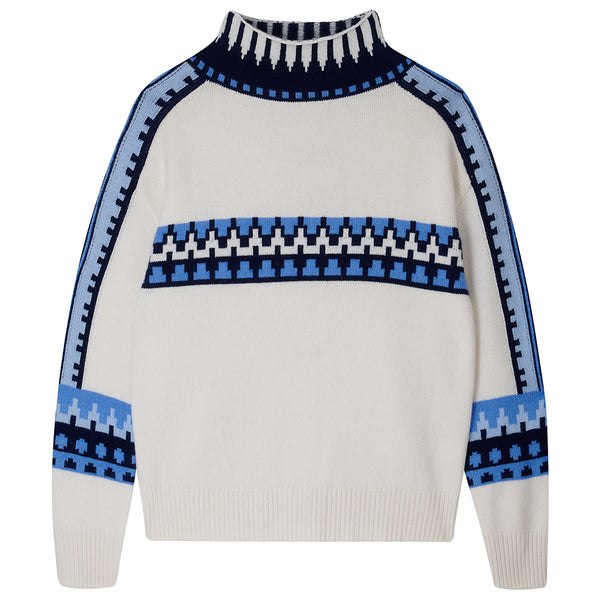 Fairisle Breton Knit- White