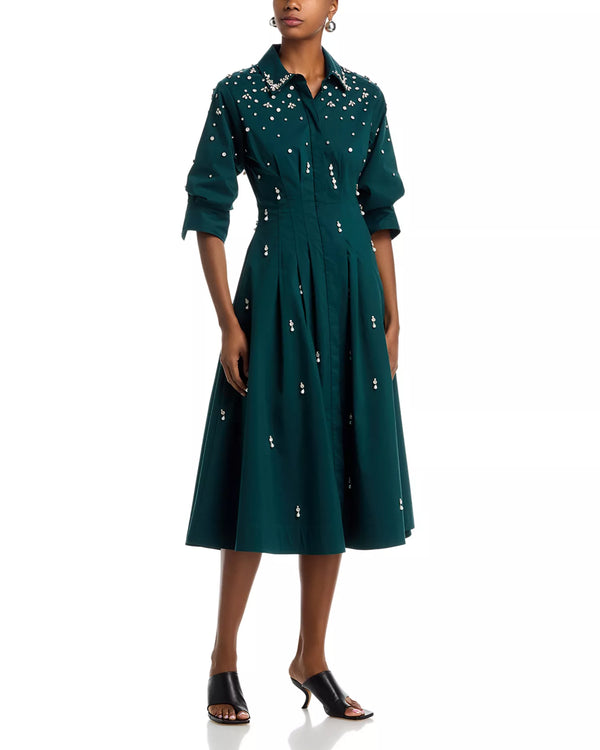 Jazz Embellished Dress - Emerald