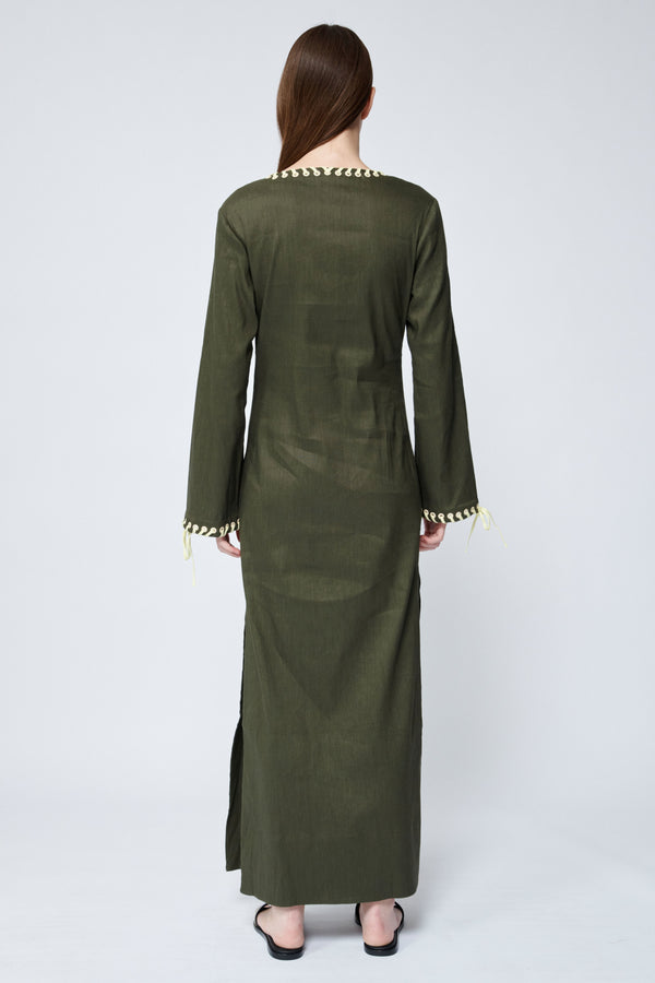 Dalta Midi Dress- Army