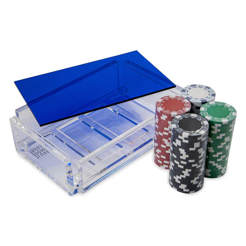 Luxe Poker Chip Set - Blue