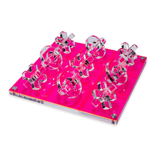 3D Luxe Tic Tac Toe Game - Neon Pink